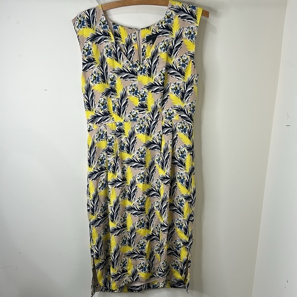 J. CREW Sleeveless Silk Dress in Spring Meadow Size 6 Petite - Picture 4 of 16